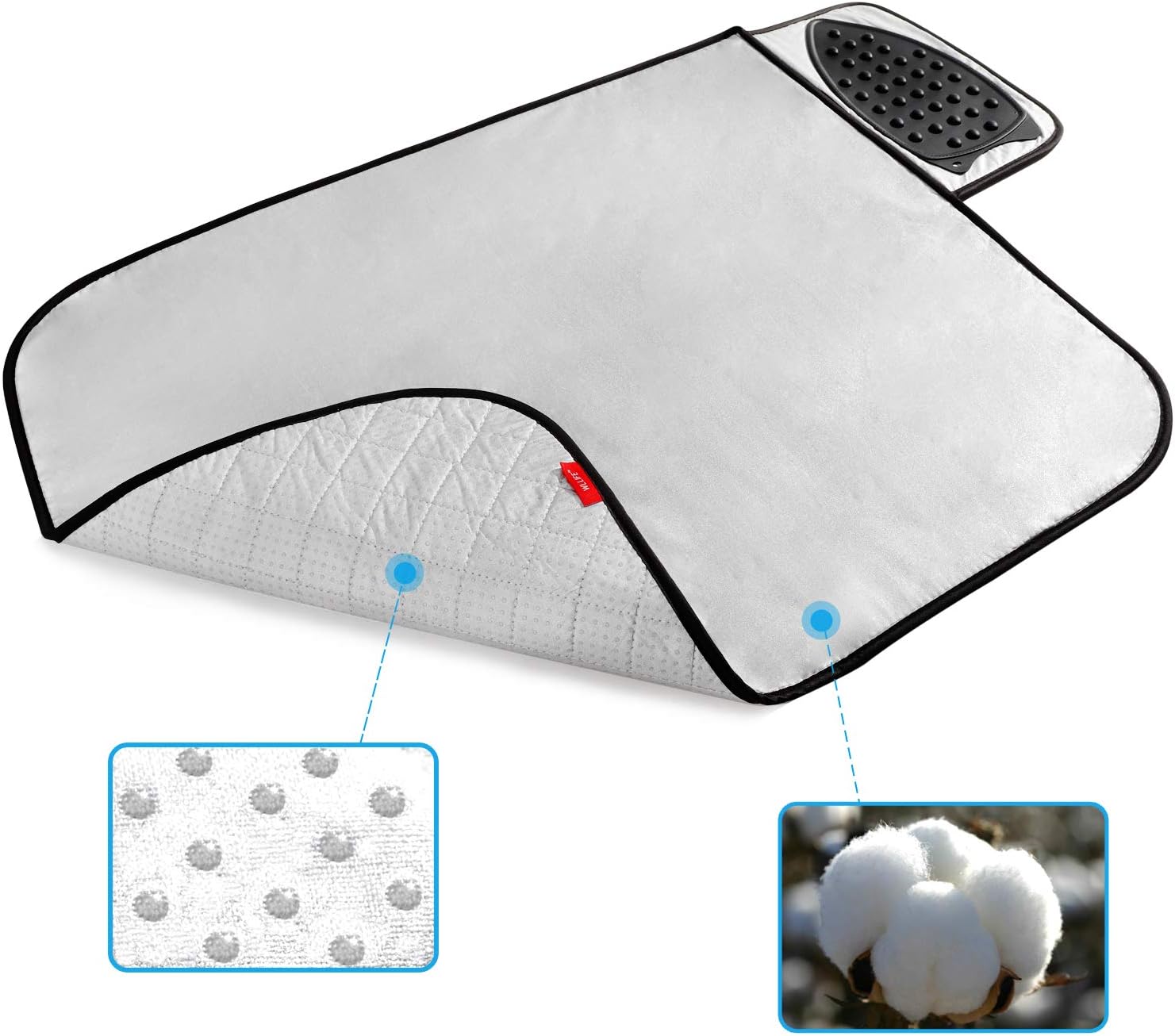 Ironing Pad Ironing Mat,Upgraded Anti-Slip Ironing Blanket with Silicone Iron Rest, High-Class Thick Padding Not The Foam, Heat Resistant Iron Pad for Table Top,Counter Top(28.3ร24 in)