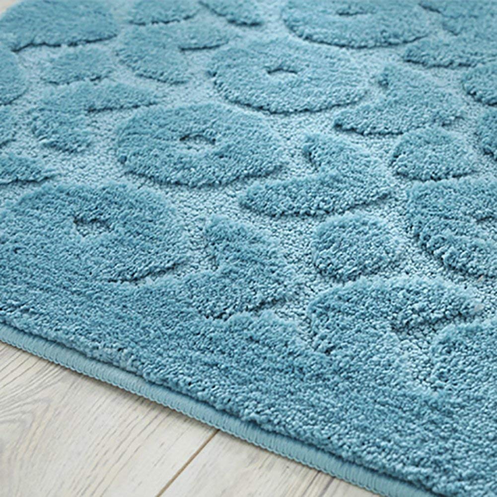 Tappeto da Bagno in Microfibra, Morbido Assorbente Antiscivolo 100% Lavabile in Lavatrice Tappetino per Vasca-Blu 50x80 cm (20x31 Pollici)