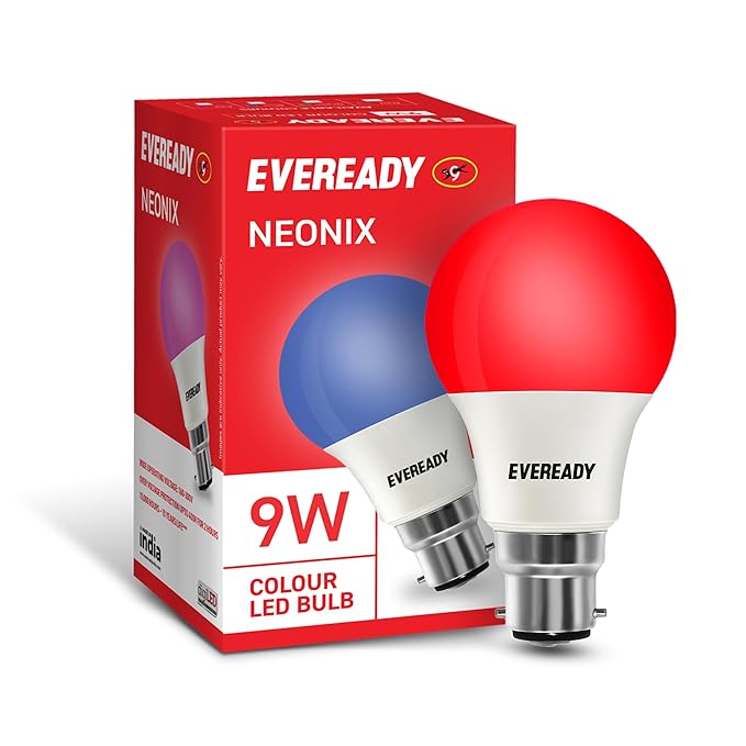 Eveready Neonix 9W Color LED Bulb, B22 Base, Red
