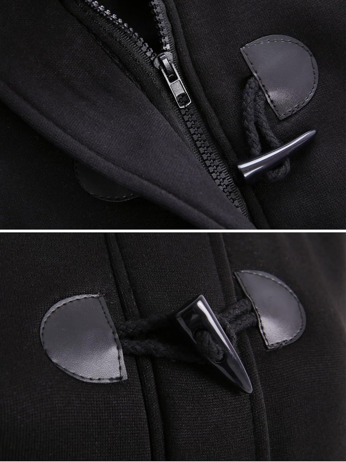 Women Fleece Jacket with Hood Fashion Horn Button Winter Warm Thicken Coat Long Soft Windbreaker Insulated Shells - Image 6