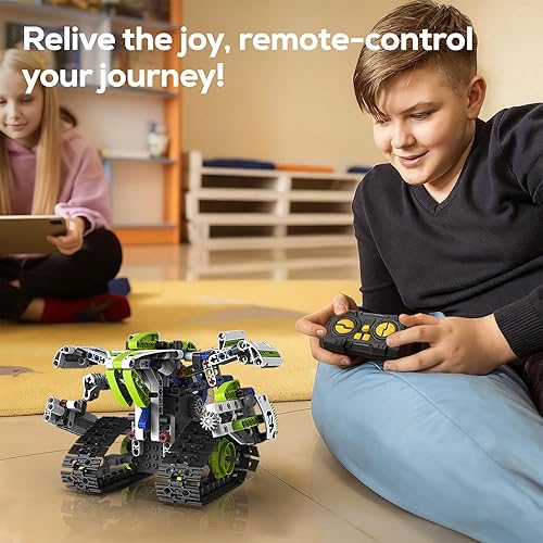 Vista 24 de Kit de construcción de robot con aplicación/control remoto, regalos STEM para niños de 6 a 16 años, juguetes robóticos de codificación técnica