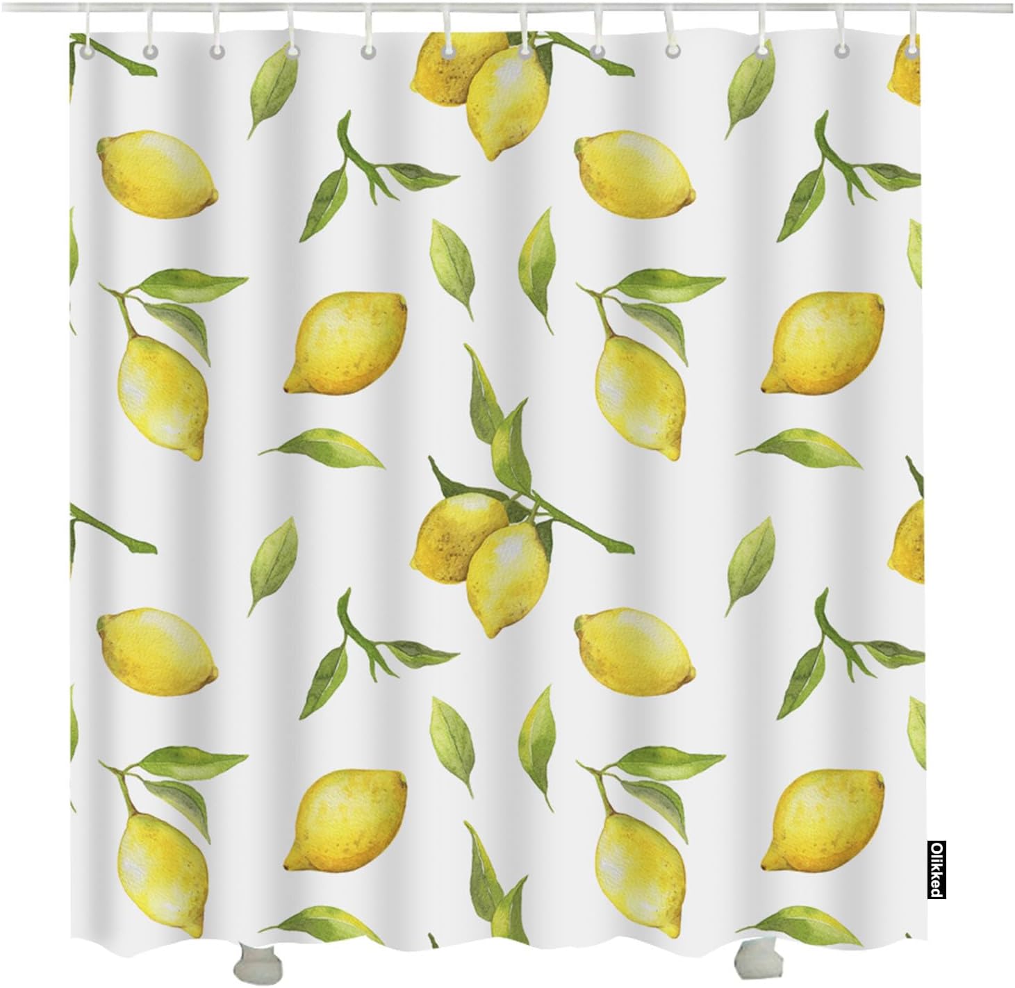 Christmas Shower Curtain Spruce Twigs and Red Baubles Balls Green Grass Bathroom Accessories Waterproof 72x72 Inch with Hooks