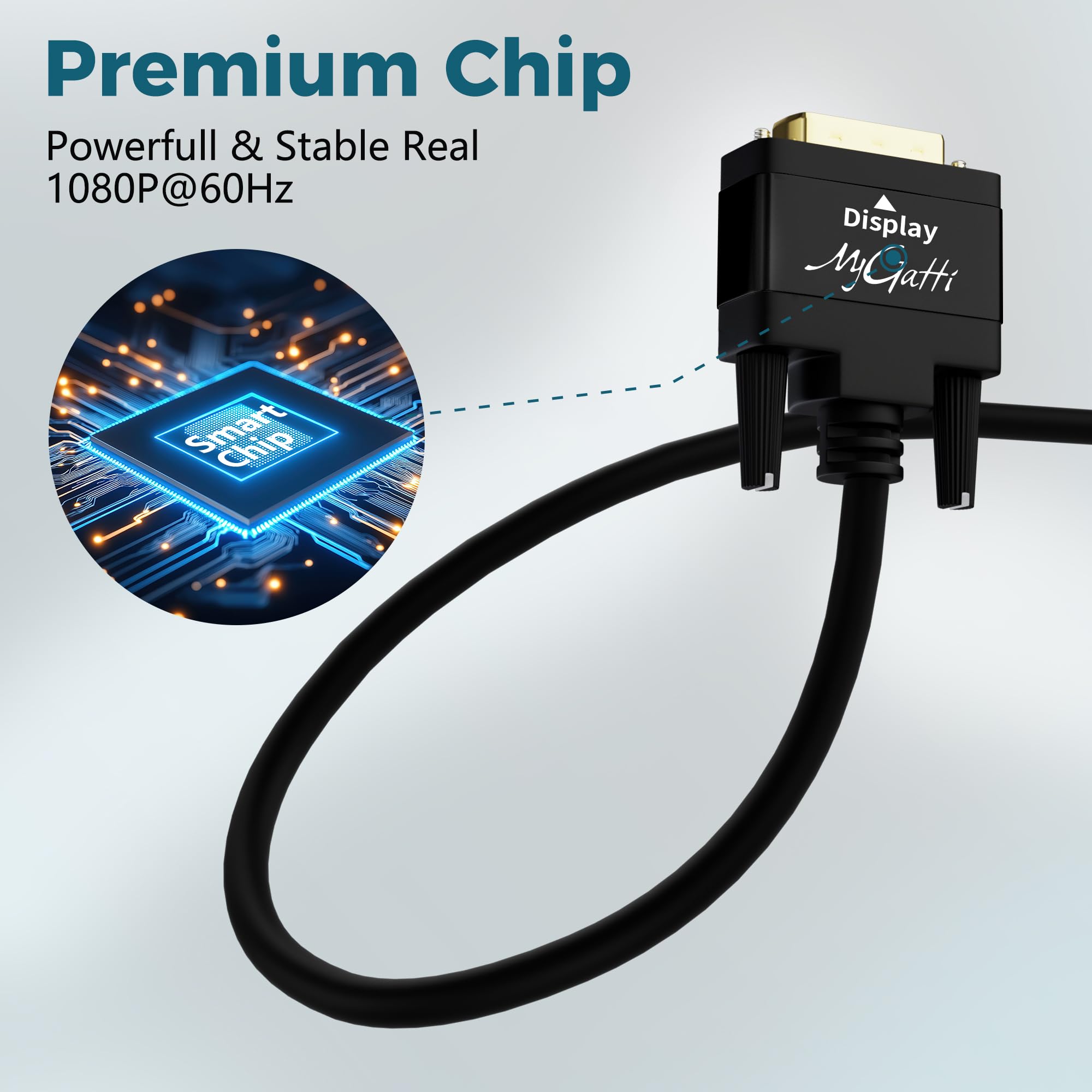 Kabel adaptera USB 3.0 na DVI 2 m, męski na DVI, 1080p Full HD do telewizora, projektora, monitora, kompatybilny z Windows 11/10/8.1/8/7, MacOS, wymagana instalacja sterownika
