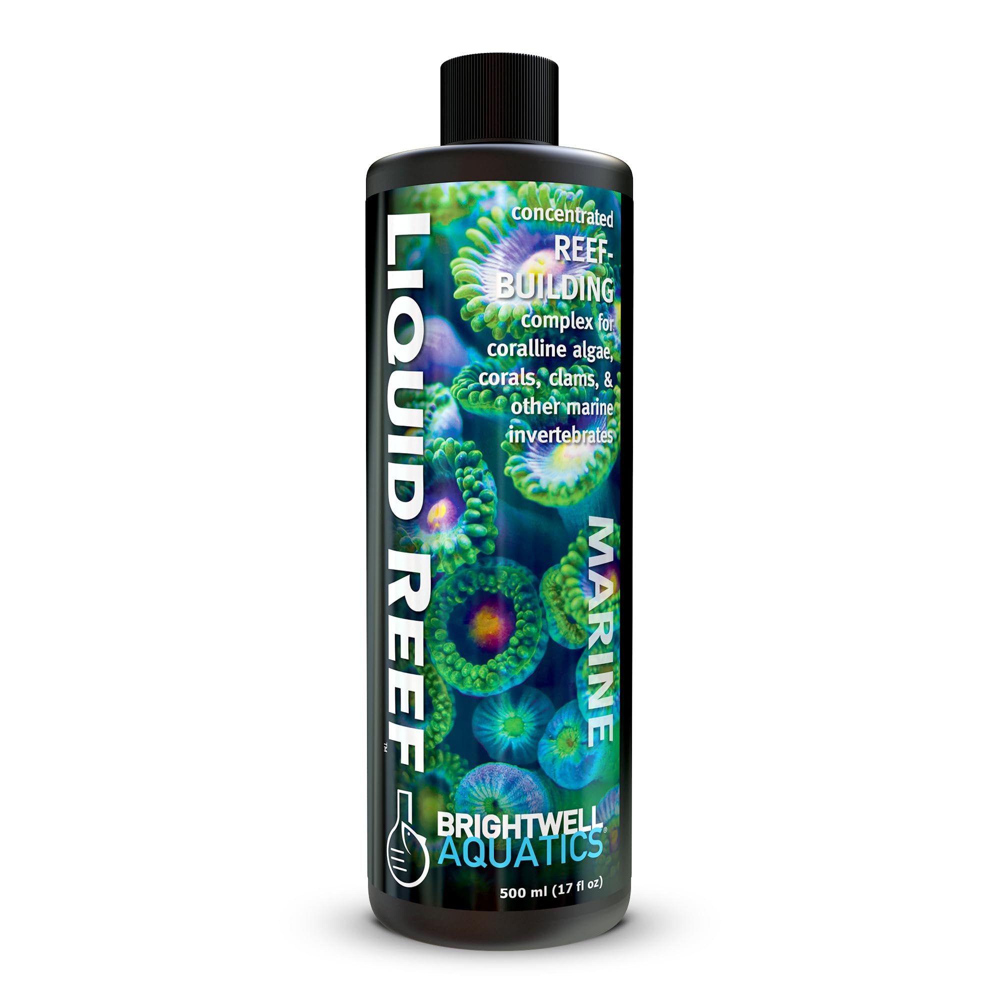 Brightwell Aquatics Liquid Reef - Concentrated Reef Builder for Coralline Algae, Corals, Clams & Other Marine Invertebrates, 500-ml