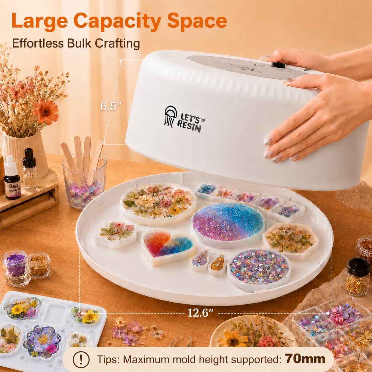 Amazon.co.jp: LET'S RESIN レジン硬化機 レジン用 - 3時間オート