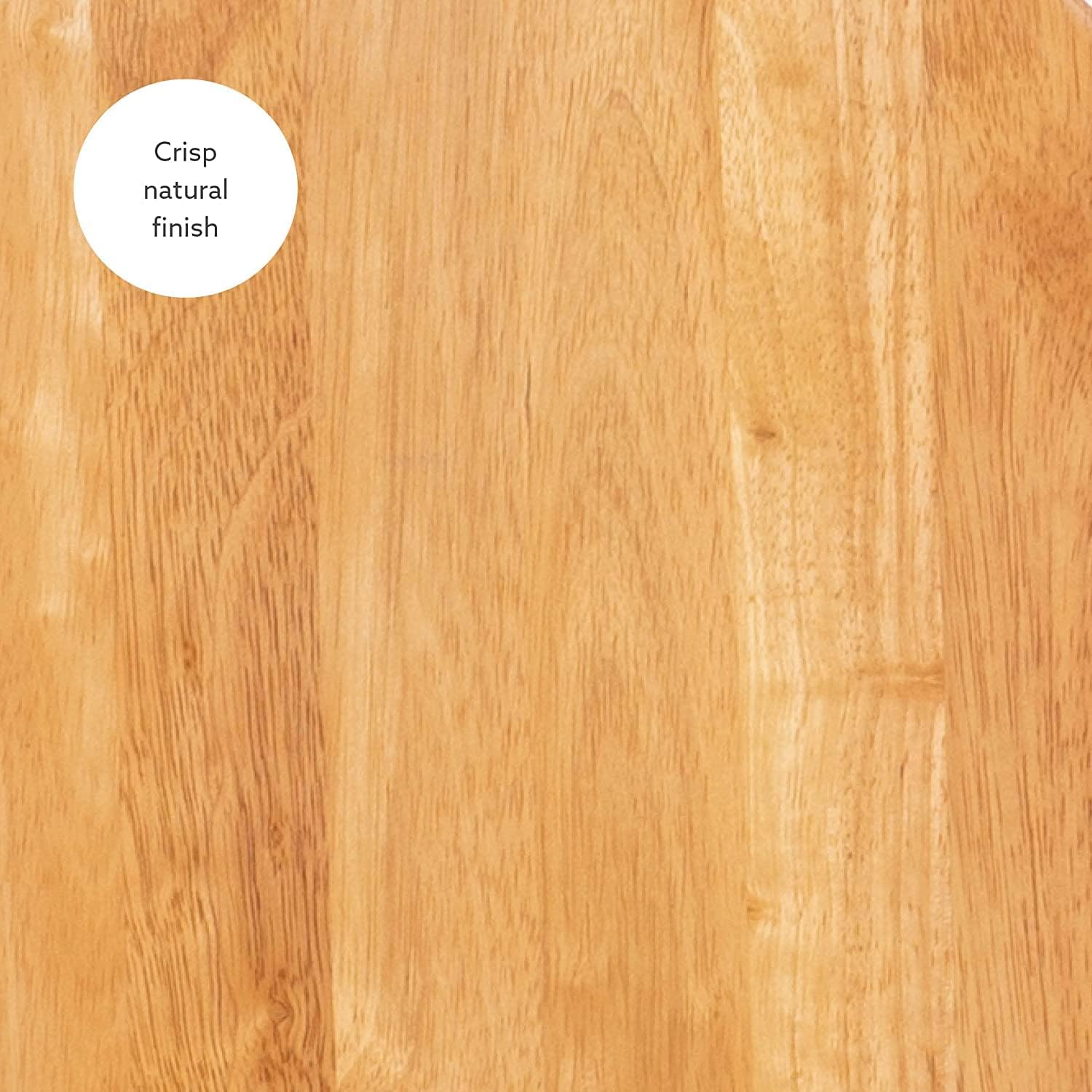 Riverbay Furniture 29" Wood Bar Stool, Round Seat, Solid Rubberwood Construction, Natural Finish, 12.75" x 12.75" x 29", Versatile Elegant Design, Kitchen Counter or Home Pub Seating