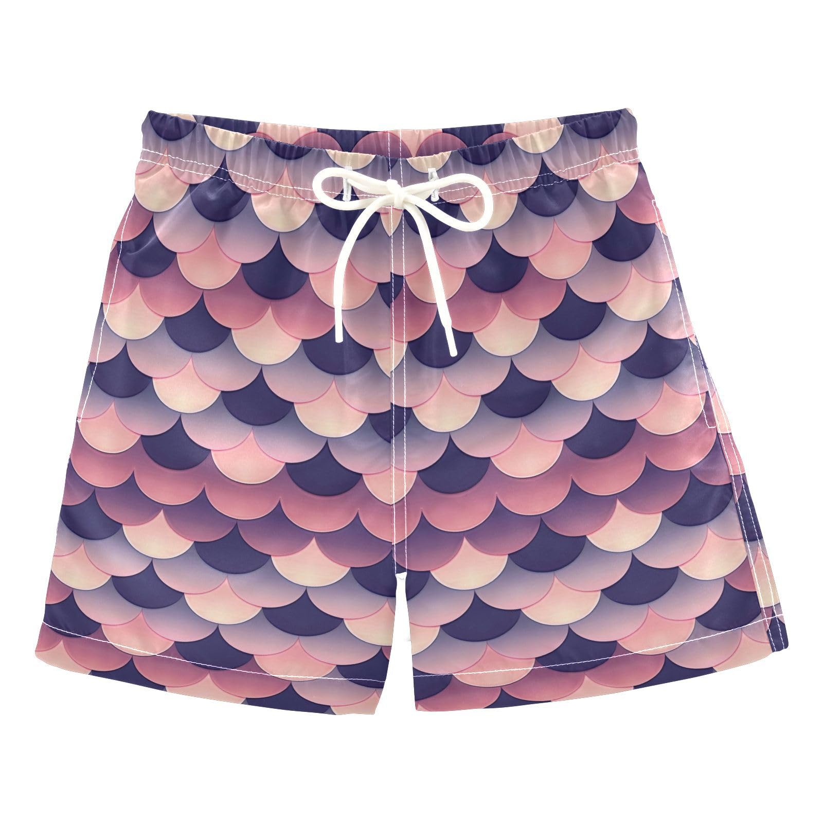 senya Beautiful Fish Scales Boys Swim Trunks Toddler Shorts Swimwear Boardshorts Multicoloured