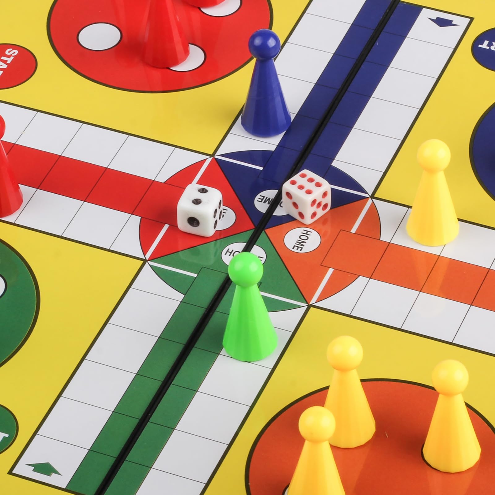Ludo Magnético Ajedrez Volador, Juego de Dados, pequeño Juego terrestre, Juego de Mesa para niños, Juego de ajedrez de Viaje para Principiantes con Tablero de Almacenamiento portátil