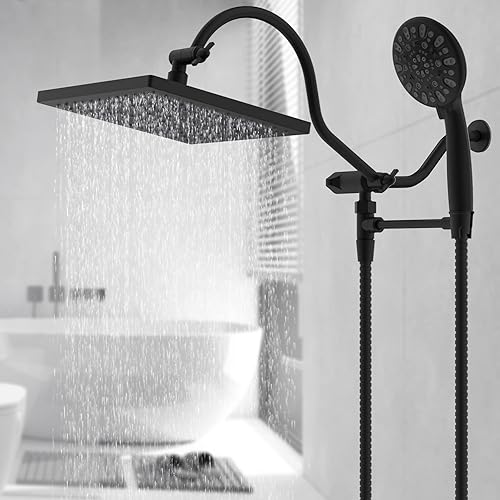 Miniatura 8 de Hibbent Soporte para cabezal de ducha de metal, soporte ajustable de latón macizo para cabezal de ducha de mano, vagabundo, rociador, soporte de