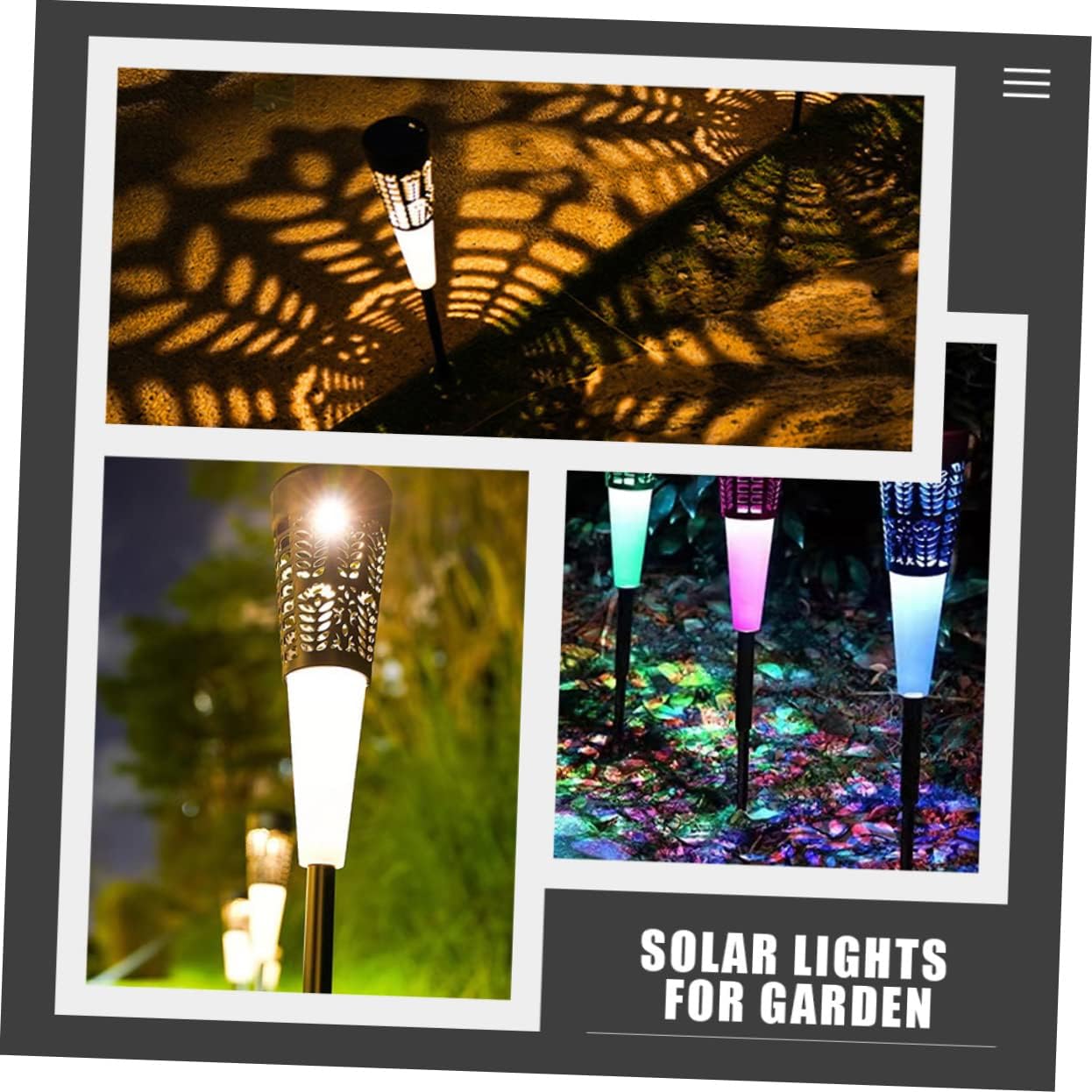 UPKOCH 6pcs Solar Pathway Stake Lights Outdoor Garden Lamp Warm Lighting for Driveway Lawn and Patio Decor Solar-Powered Landscape Lighting