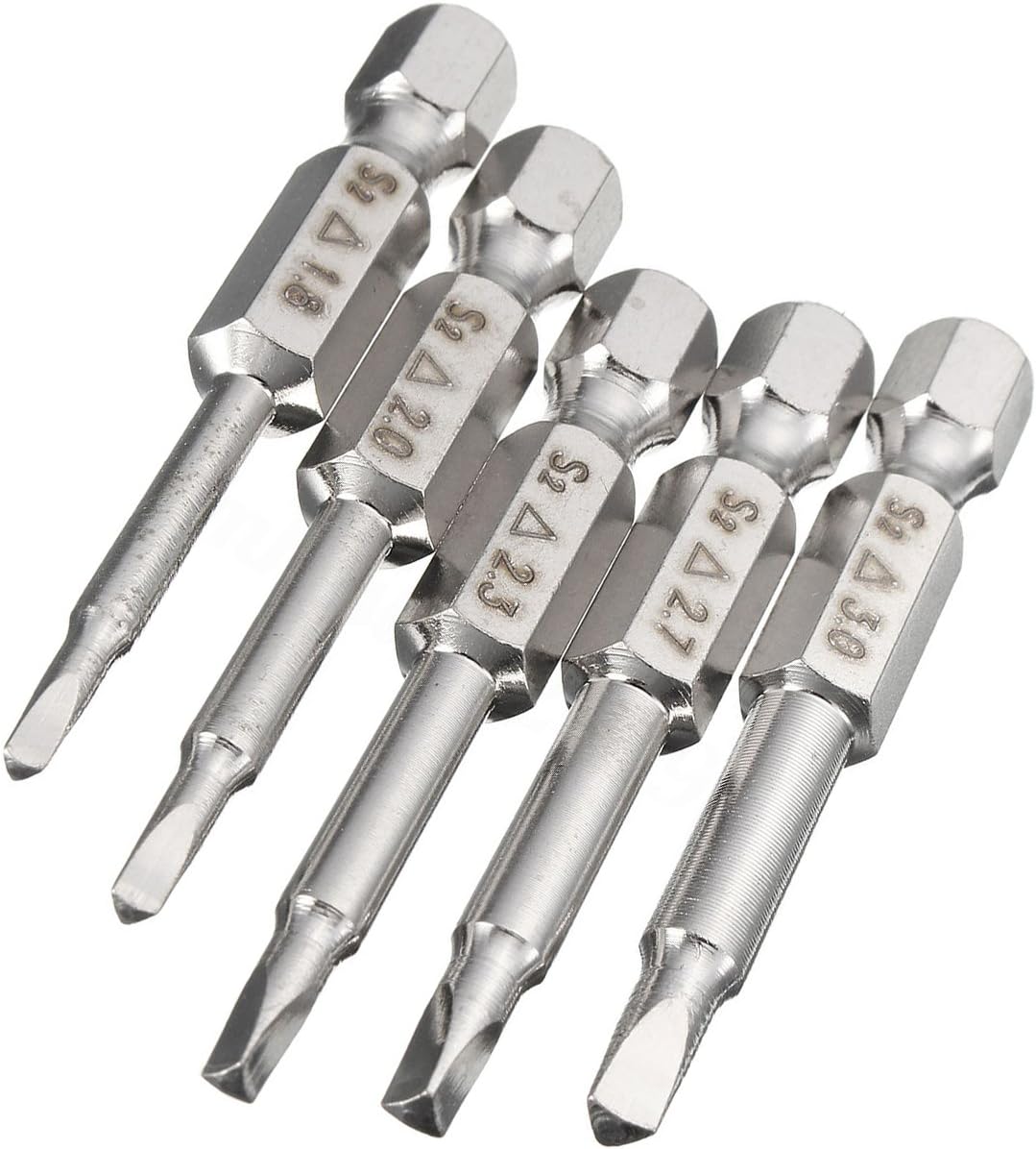 Yakamoz 5Pcs Magnetic Triangle Head Screwdriver Bits, 1/4 Hex Shank Triangle Screwdriver Bit Set S2 Steel Triangular Tip Screw Driver Bit - 2Inch /50mm Length