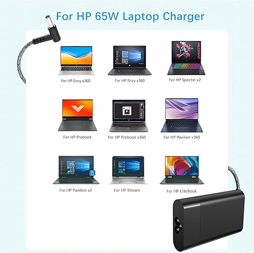 Miniatura 5 de Slim 65W Laptop charger for HP envy x360,spectre x360 13-4193nr 15-ap001nx 15t-ap000,ProBook X360 11 450 650 640 G1 G2 G3 G4 G5 G6 G7,EliteBook