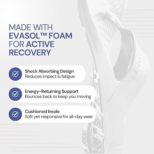 Vista 47 de NUUSOL Sandalias unisex en cascada; calzado antideslizante para senderismo/fascitis plantar; cojín suave, ligero y cómodo; soporte de arco y Negro