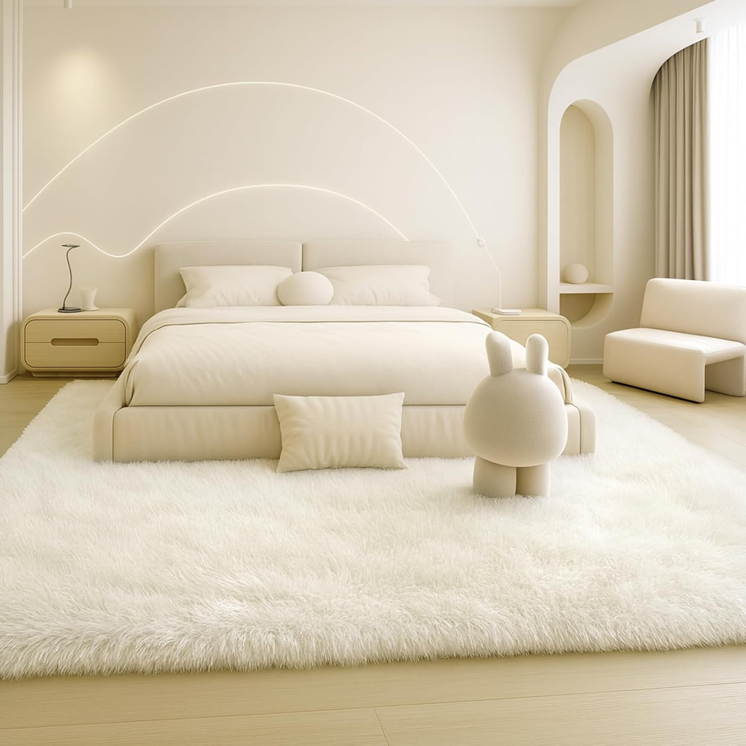 8×10 Area Rugs Living Room, Cream White Large Plush Fluffy Bedroom Carpet, Non-Slip Upgraded Indoor Thick Soft Rug, Modern Plush Carpet Suitable for Kids Home Decor Aesthetics Dorm. 8×10 Area Rugs Living Room, Cream White Large Plush Fluffy Bedroom Carpet, Non-Slip Upgraded Indoor Thick Soft Rug, Modern Plush Carpet Suitable for Kids Home Decor Aesthetics Dorm.