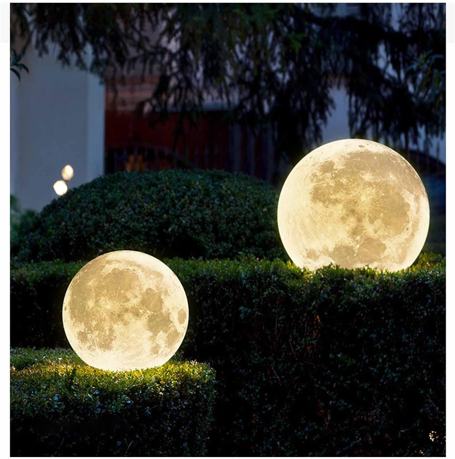 zklaseot Garden Moon Lamp Led Night Light 3D Print Moon Lamp Plug in Powered Starry