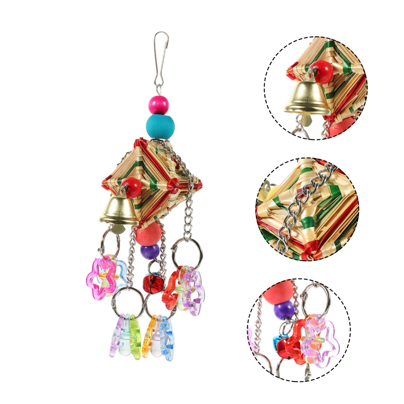BESPORTBLE 5pièces Jou Mâcher Suspendu pour Perroquet Acrylique Accessoire Amusant pour Oiseaux De Compagnie Jou Grignoter Escalader pour Oiseaux