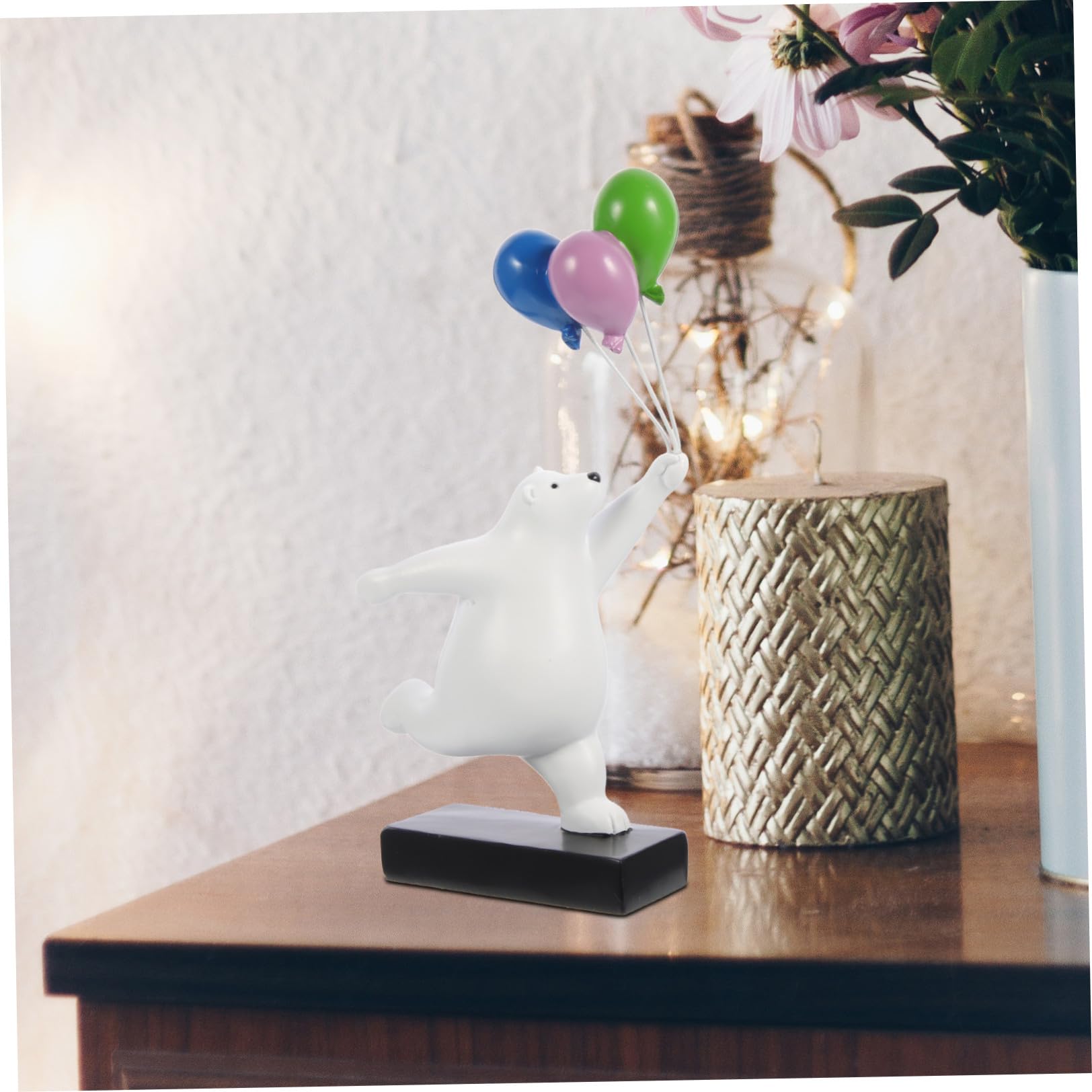 Artibetter Scultura Orsetto in Resina per Decorazione Casa e Camera da Letto, Ornamento da Tavolo Aspetto Vivid e Stile Cartone Animato, Accessorio Decorativo e Supporto Fotografico
