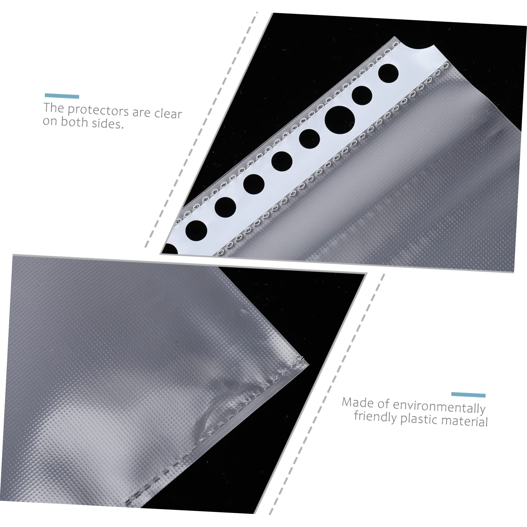 MAGICLULU 100 Pezzi A4 Raccoglitori Pagine Interne Protezioni Sacchetti Di Stoccaggio 30 Fori Per Ufficio