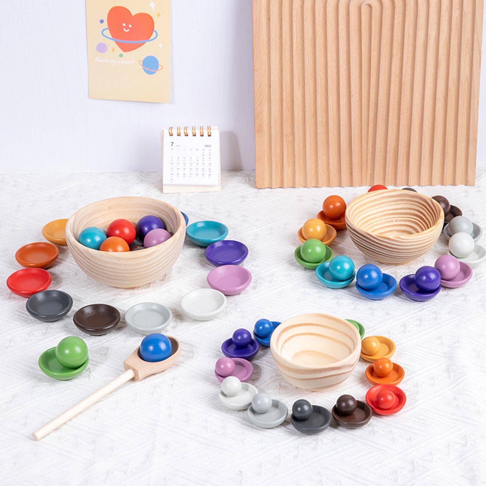 Zahlen und Farbübereinstimmungsspielzeug für, Lernspielzeug, Puzzle, Holz, Lernhilfen, Vorschulkinder, pädagogische Feinmotorik