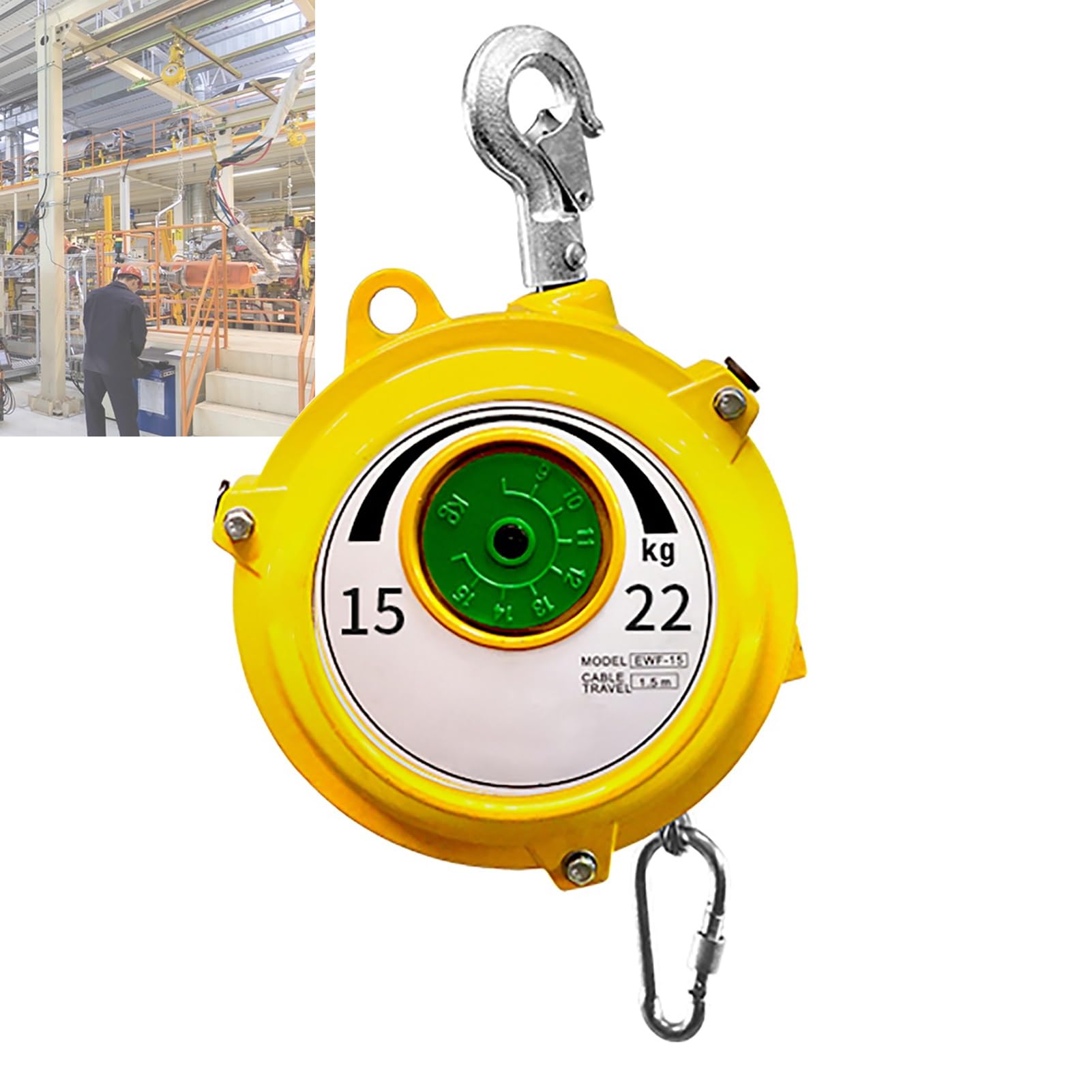 Retractable Spring Balancer, Spring Balancer Holder 1.5m 1-60kg(15-22kg)