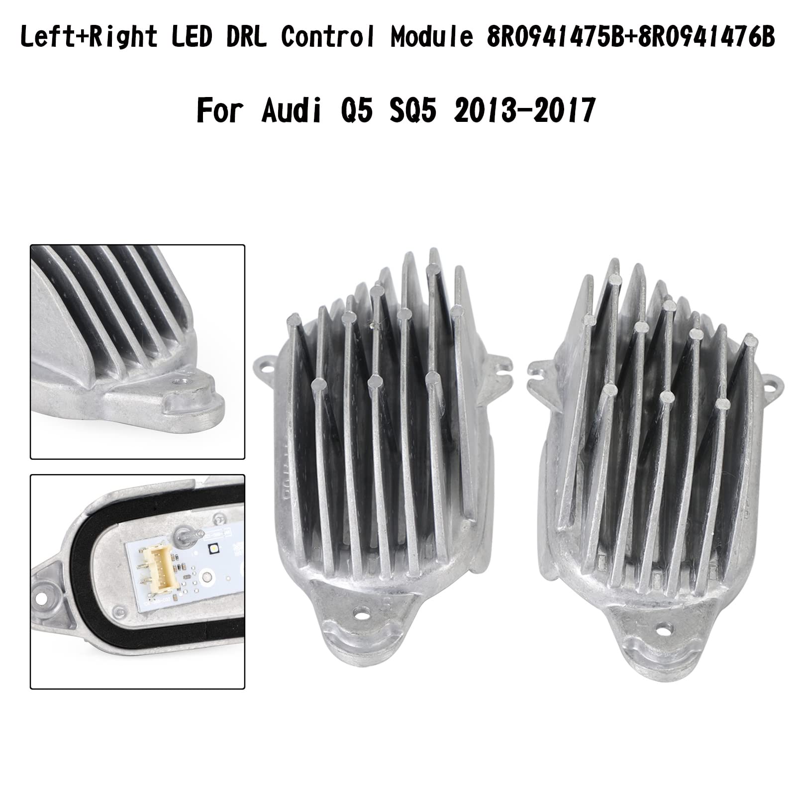 Left+Right DRL Control Module 8R0941475B/76B Fit for Audi Q5 SQ5 2013-2017