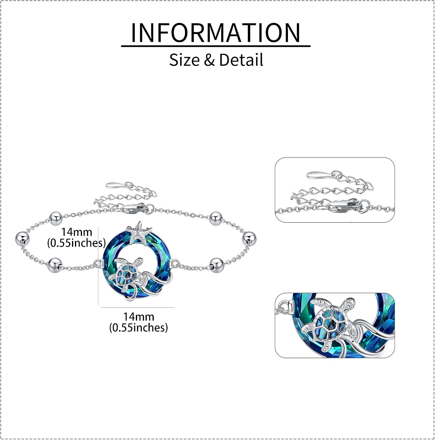 MONGAS Tree of Life/Dragonfly/Butterfly/Hamsa Evil Eye/Elephant/Daisy/Turtle Bracelets Sterling Silver Adjustable Bracelet Christmas Jewelry Gifts for Women