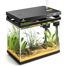 fishkeeper 2.3G Smart Aquarium - HD Glass Fish Tank Kits with Auto Feeder