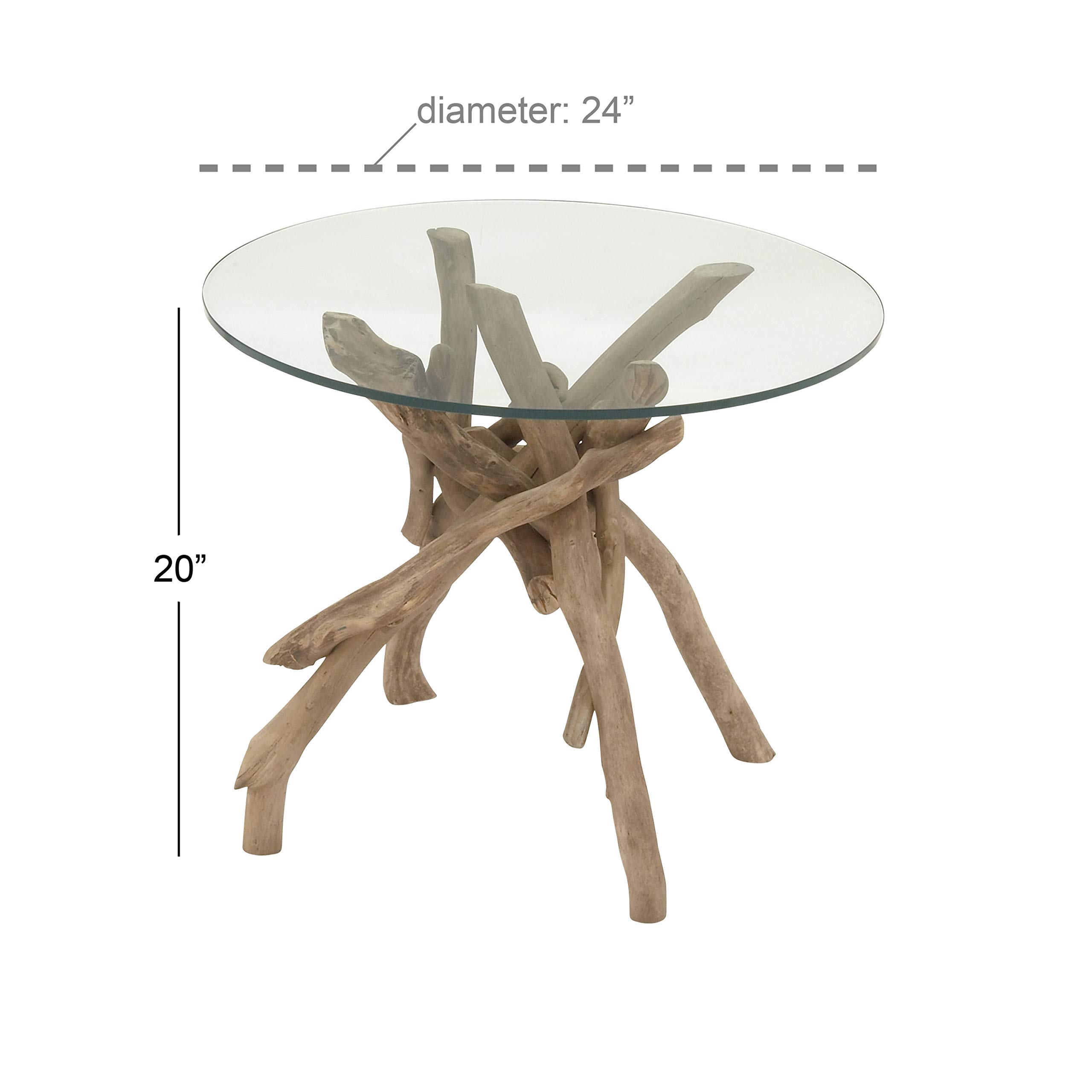 Amazon.com: Deco 79 Wood Handmade Side End Accent Table Tree