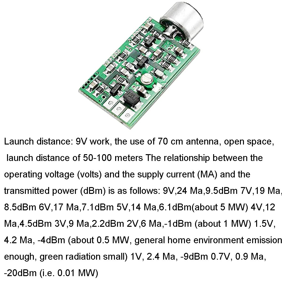 Module FM Transmetteur Micro Sans Fil - Émetteur Audio Mini Pour Radio Voiture, Branchement Facile 0.7V-9V