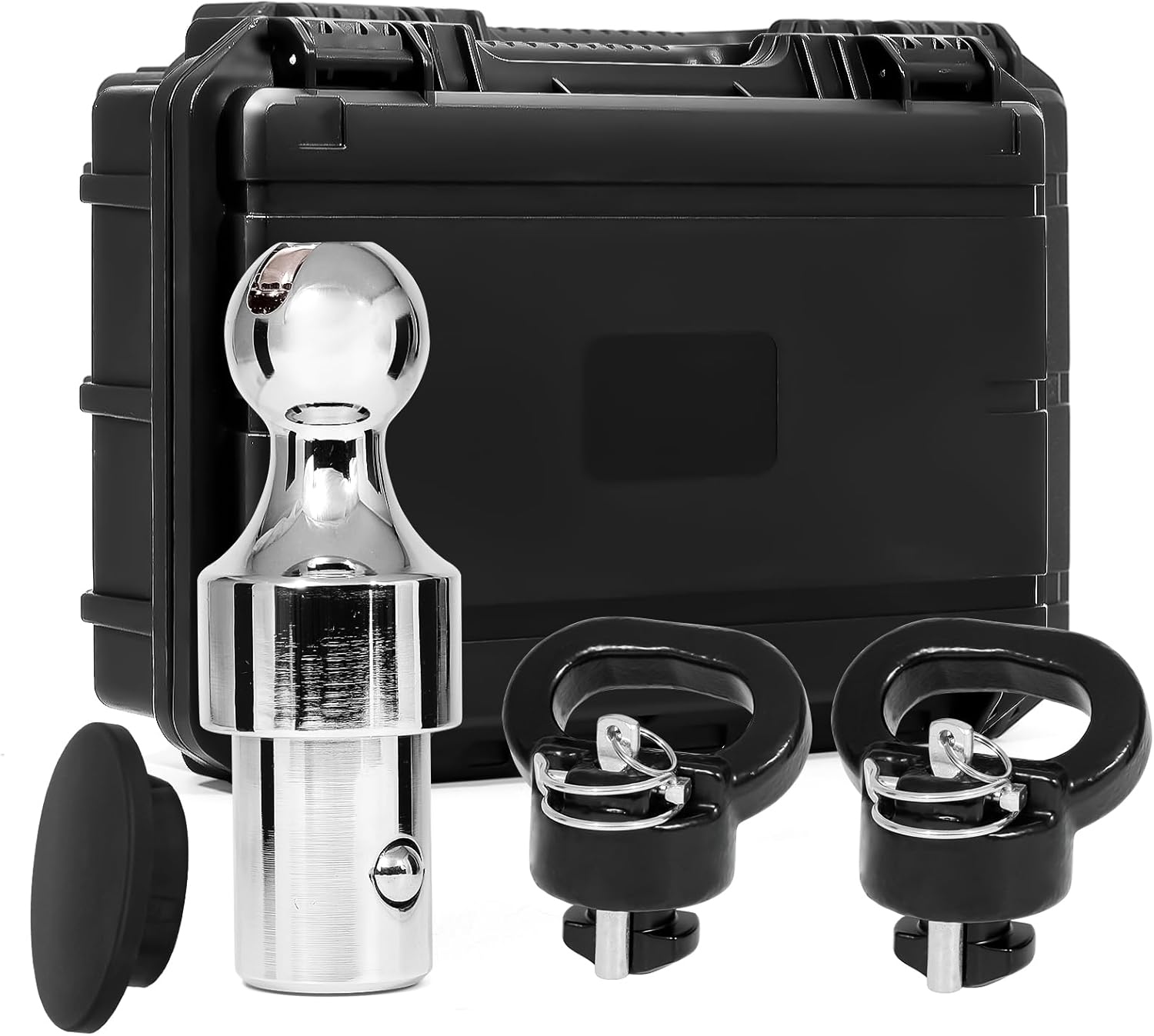 60638 Puck System Gooseneck Hitch Ball Kit, Gooseneck Ball with Box, Compatible with 2013-2024 Dodge RAM 2500 3500, Gooseneck Hitch Ball for Truck Bed with 2 Gooseneck Safety Chain Anchors