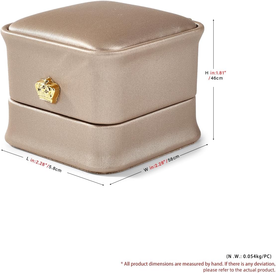 Leather Ring Gift Box Wedding Jewelry Gift Box Small Ring Case for Birthday, Proposal, Engagement,Wedding, Valentine's Day - Image 5