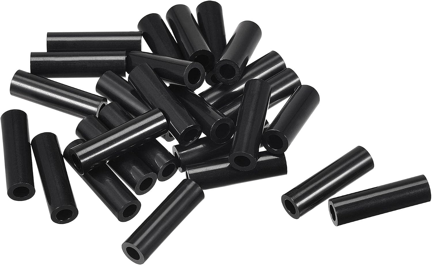 sourcing map ABS Round Spacer Washer ID 4.2mm OD 7mm L 25mm Plastic Standoff for 3D Printer TV Wall Mounting Electrical Outlet