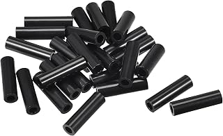 uxcell ABS Round Spacer Washer ID 4.2mm OD 7mm L 25mm Plastic Standoff for 3D Printer TV Wall Mounting Electrical Outlet, Black, 100Pcs