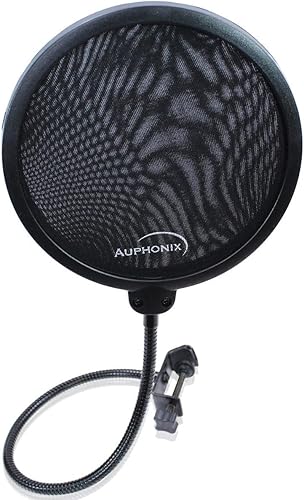 Auphonix 6-Zoll Mikrofon Pop-Filter  Doppelmaschen-Blende 