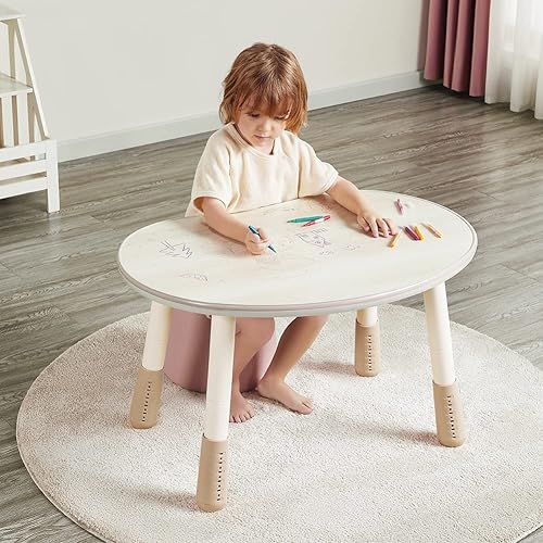 Miniatura 11 de Mesa para niños, mesa de juegos para niños de altura ajustable, mesa de arte para niños lista para grafiti. Adecuado para el hogar y jardín de