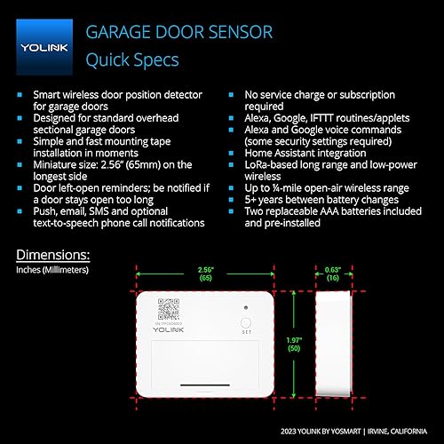 Miniatura 3 de Controlador inteligente 100% universal para puerta de garaje y sensor de puerta de garaje funciona con Alexa IFTTT, funciona con pilas alcalinas,
