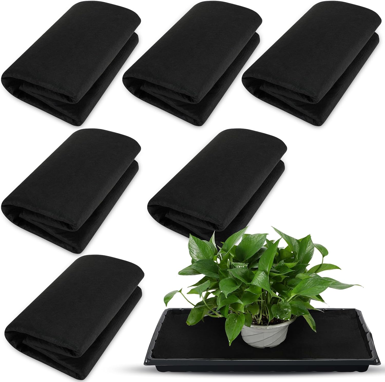 Glooglitter 6 Pack Capillary Mats for Plants Automatic