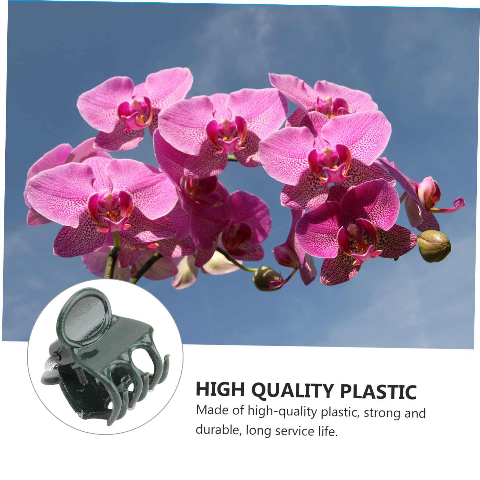 Mipcase Clips de Support pour Orchidées 100 Pièces en Plastique Vert