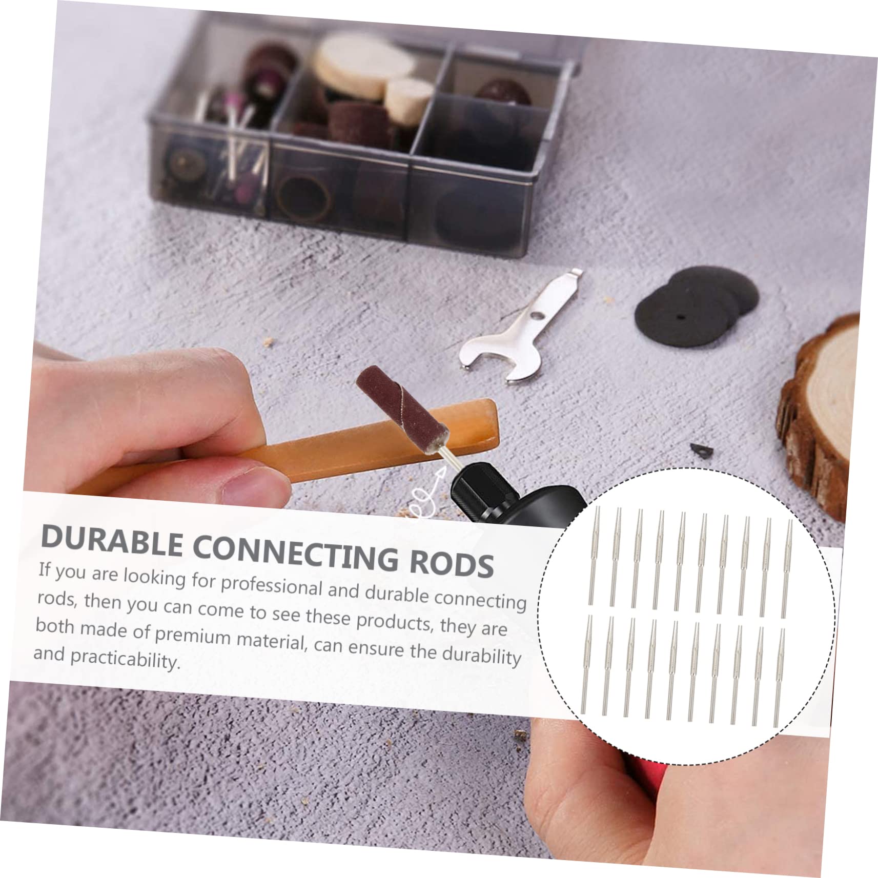 IWOWHERO 20Pcs Sandpaper Holder Clip Rod Durable Mandrels for Jewelry Polishing Easy to Use Abrasive Holder for Sanding Projects Strong Structure and