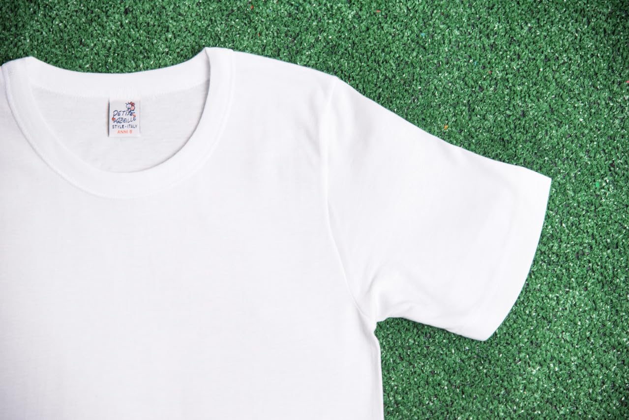 Made in Italy- 3 Maglie Intime per Bambino 100% Caldo Cotone Invernale