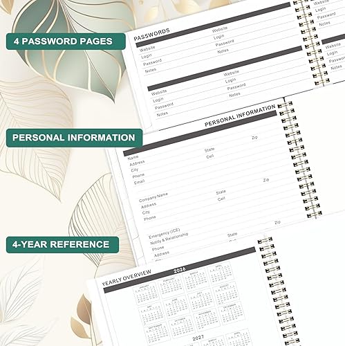 Miniatura 6 de Agenda mensual 2026-2027, agenda mensual de 2 años 2026-2027 de enero de 2026 a diciembre de 2027, 9 x 11 pulgadas con pestañas, bolsillos