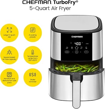 CHEFMAN Multifunctional Digital Air Fryer+ Rotisserie Bundle with TurboFry Touch Air Fryer