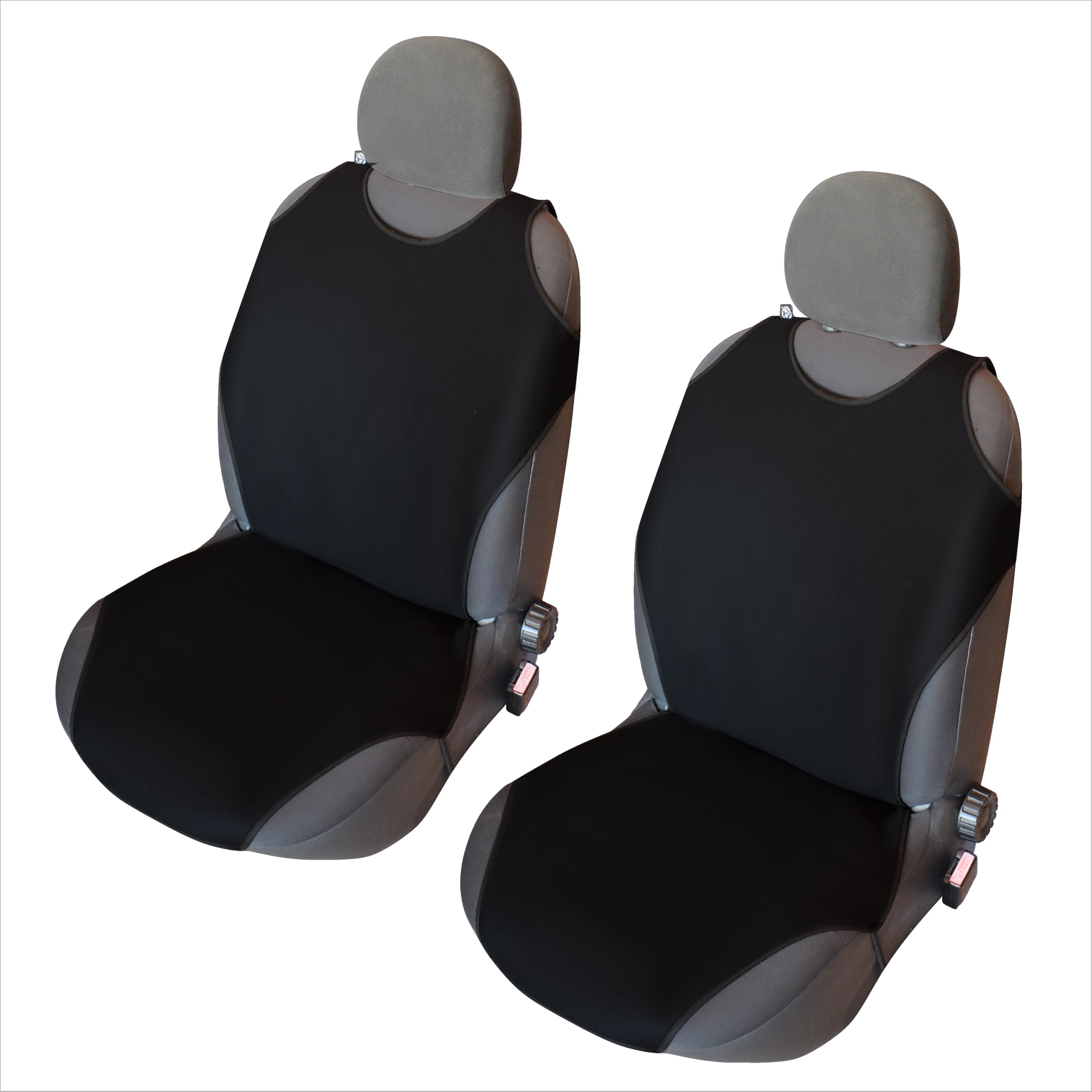 Generisch XSBT1SCH Housse de siège de voiture universelle T-shirt noir avec bord noir