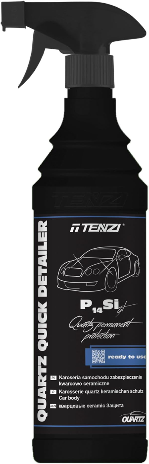 Tenzi P14SI Quartz Quick Detailer Quartz Permanent Protection Car Body and Paintwork Protector Hydrophobic Quartz-Ceramic Coating Monomer Formula 1 Litre