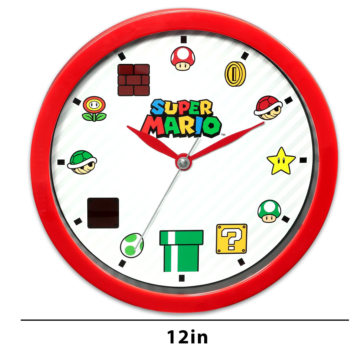 KOG GOODS/MARIO CLOCK/木製壁掛け時計/スーパーマリオ Amazon.com: Super Mario Wall Clock - Room Decor Bundle with 10
