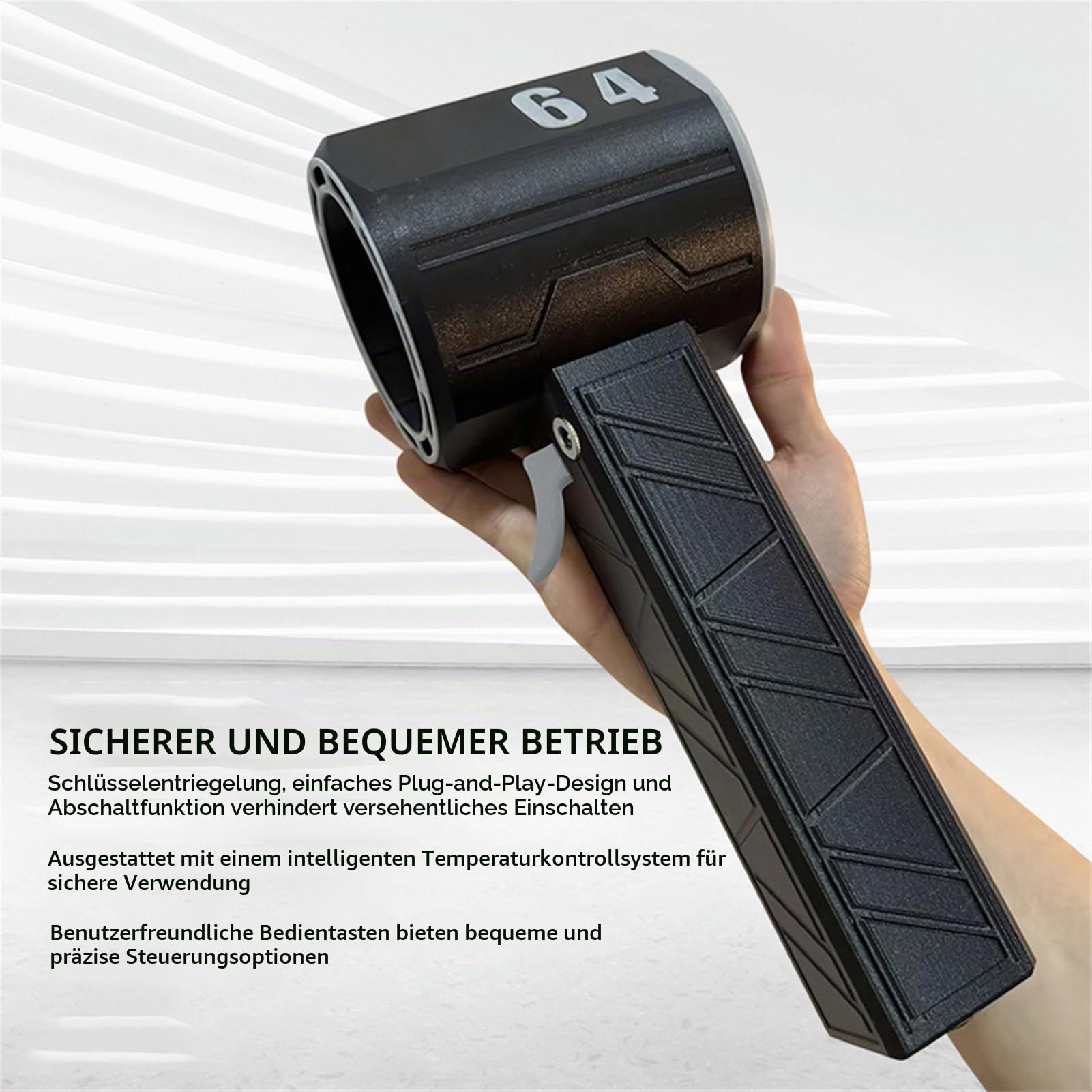 Thunder Jet Dry, 8000mAh Autotrockner Druckluftspray, 180.000 U/min Luftgebläse, 1,4 Kg/s Schub, 135 m/s Turbofan mit 11 Flügeln für Auto Trocknung und Reinigung