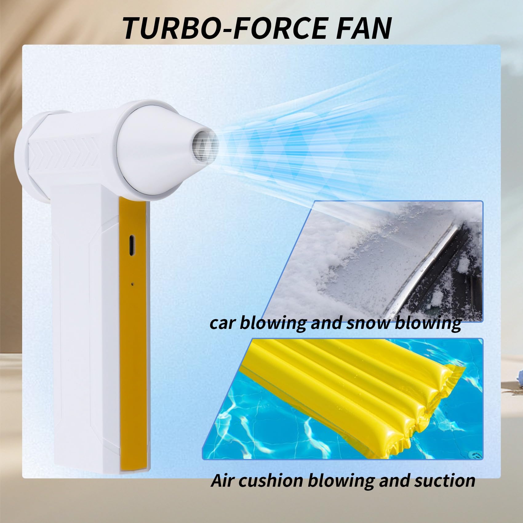 Osmond 160000RPM Super Wind 60M/S Mini Fan 10000MAH Moteur Sans Balais Portatif Génération Ventilateur de Conduit Industriel