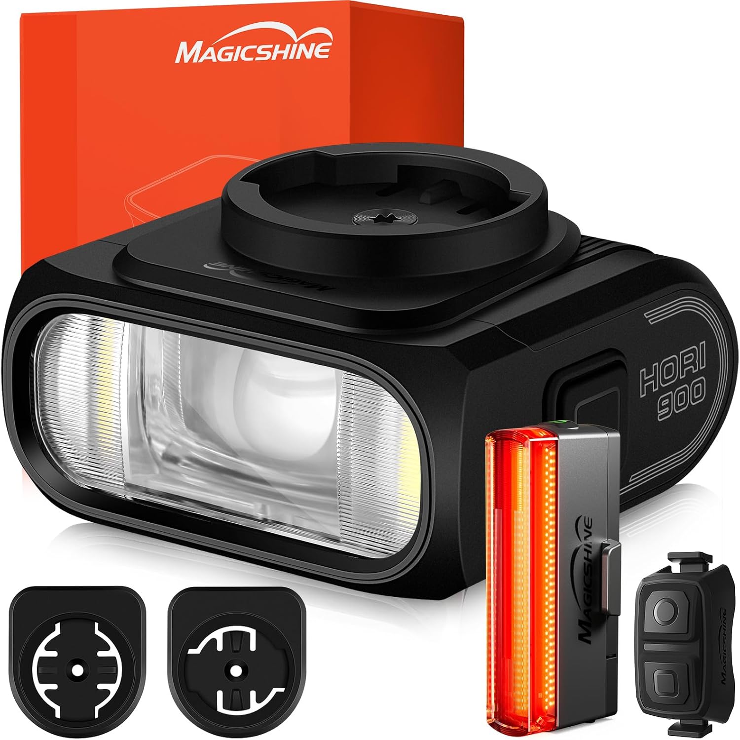 MagicShine Hori 900 SEEMEE 50 V2.0 with Wireless Remote Bike Light Set Combo Compatible with Garmin Wahoo Bike Headlight and Tail Light Set Bike Lights for Night Riding