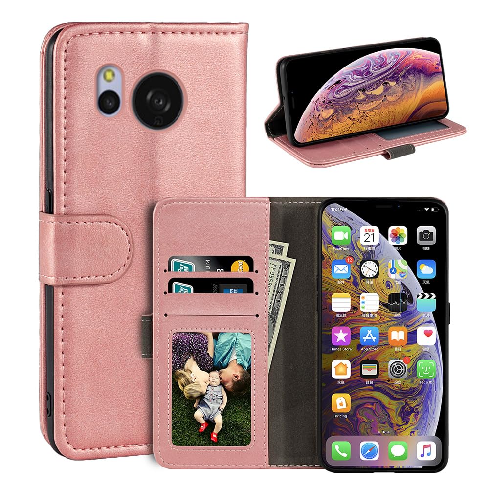 Amazon.co.jp: Sharp Aquos Sense 8 SH-54D SHG11 磁気 PU レザー 財布 