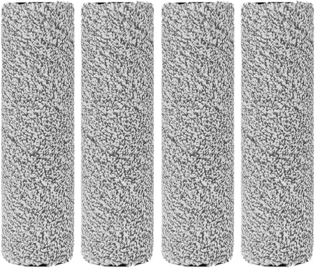 Assembly Soft-Bristled Roller,Mop Cloths,Compatible for ECOVACS T80 PRO Omni / T80 Omni / X9 PRO Omni / X9 Pro Vacuum Cleaner Parts(4pcs)